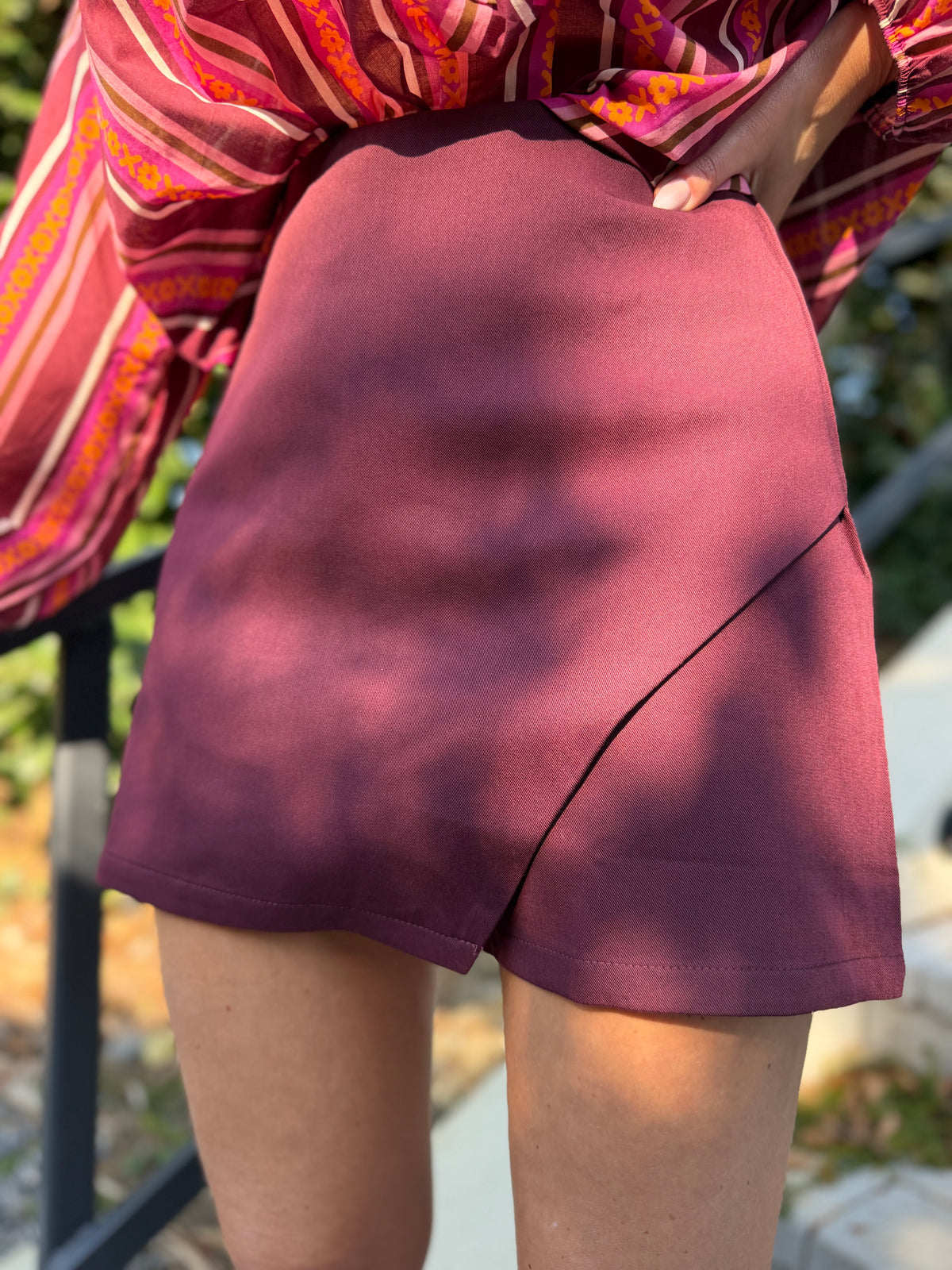 Jupe-Short Unie New Bordeaux