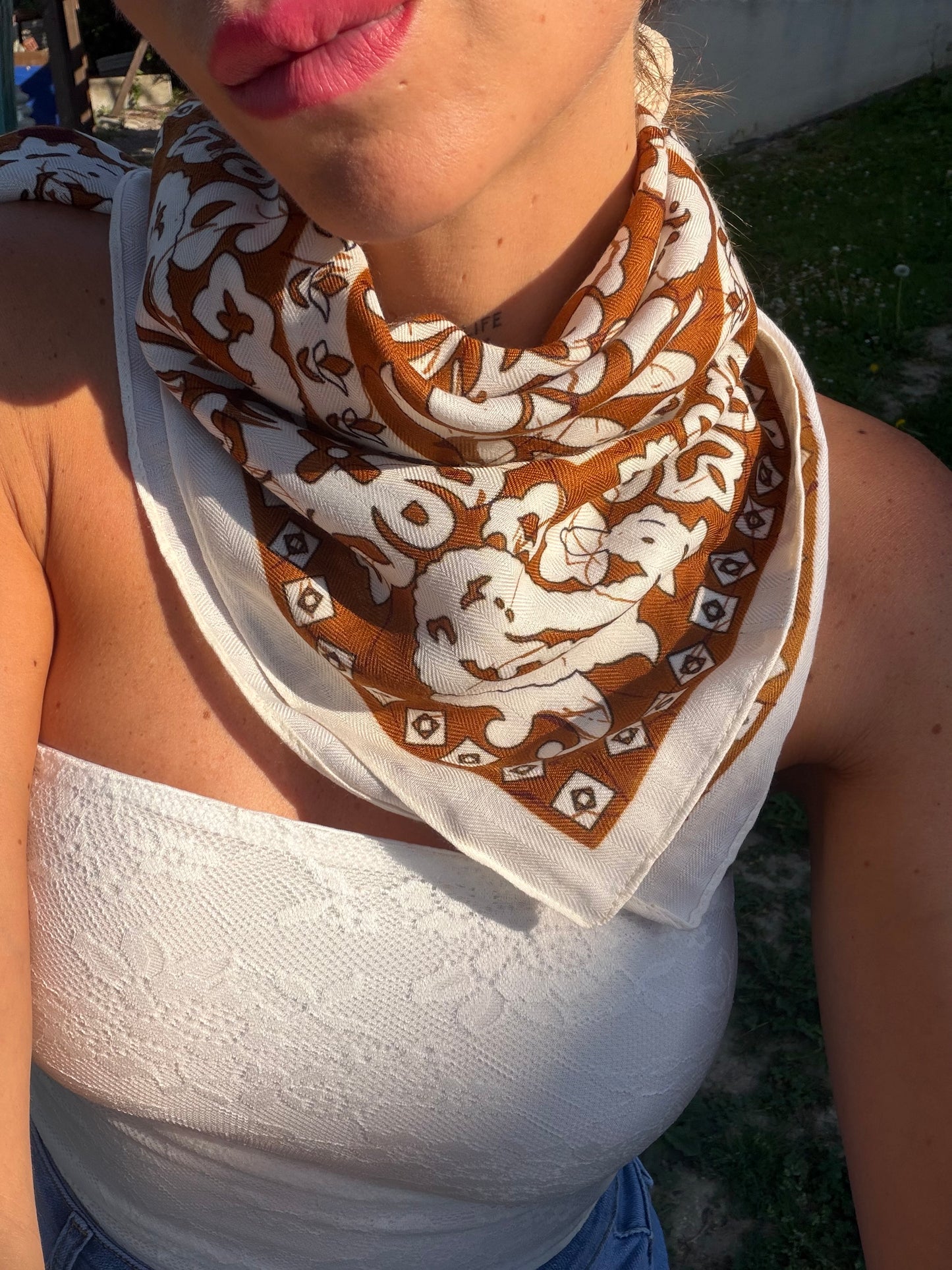 Foulard Maddy Marron