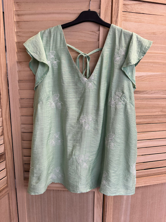 Blouse Sisi Vert Pulpeuse