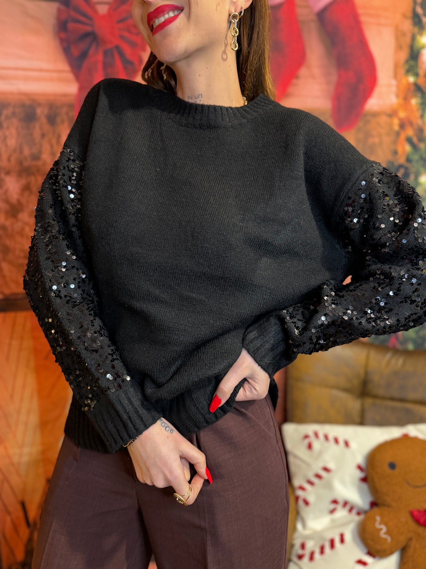 Pull Sequin Noir