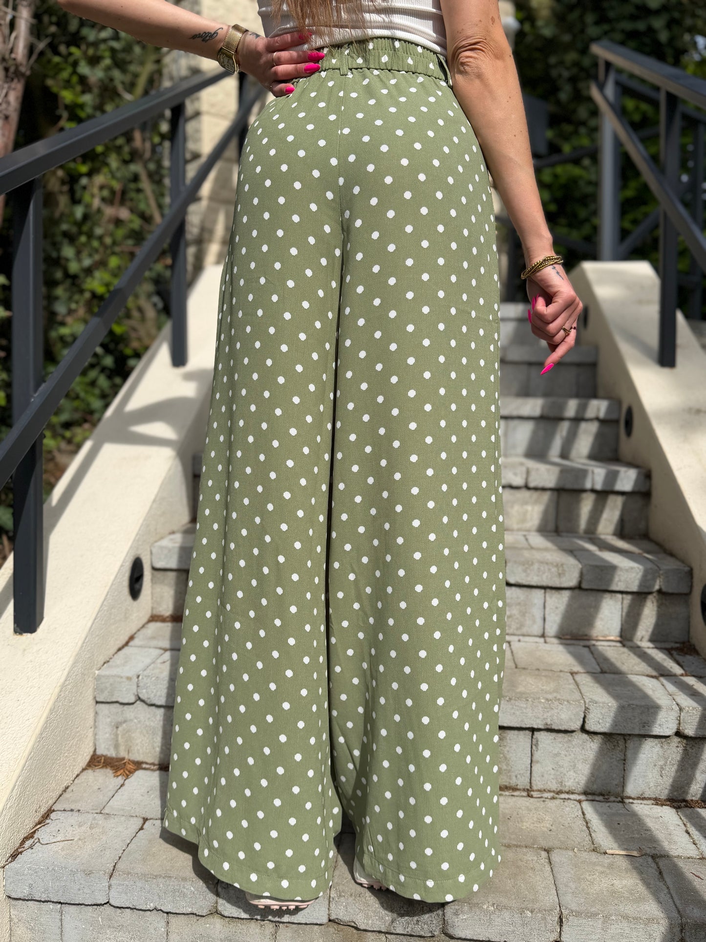 Pantalon Pois Vert (Taille S)