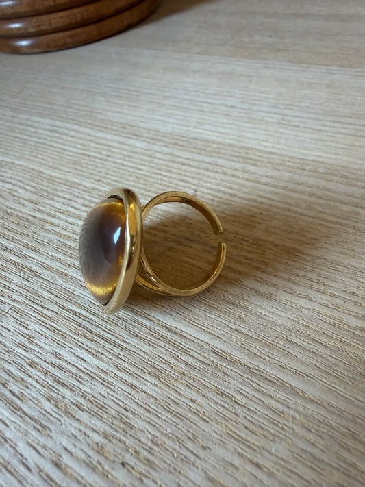 Bague Pierre Marron