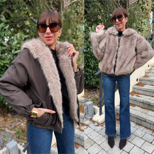 Manteau RÉVERSIBLE TOMY Chocolat