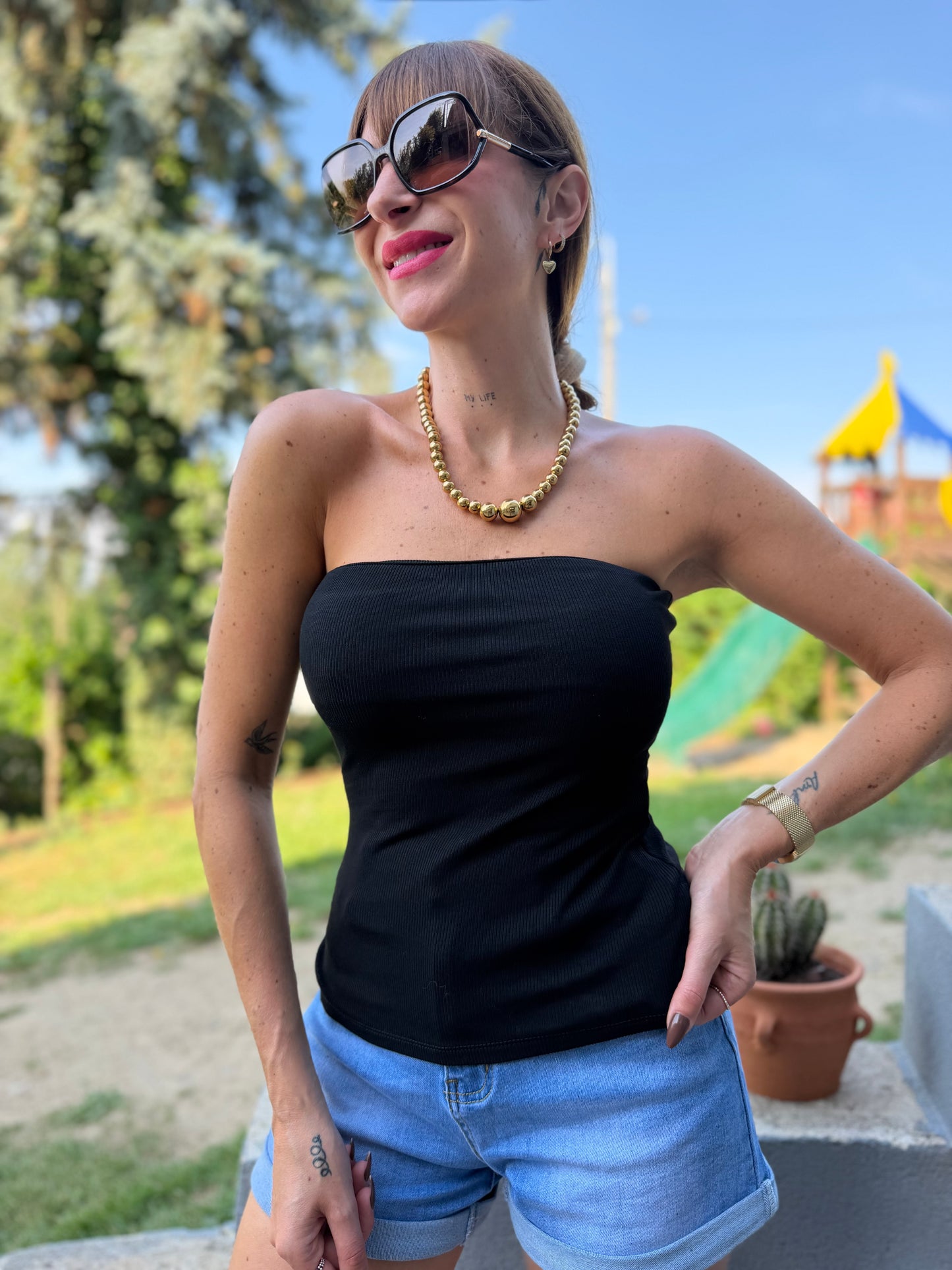 Bandeau Bustier New Noir