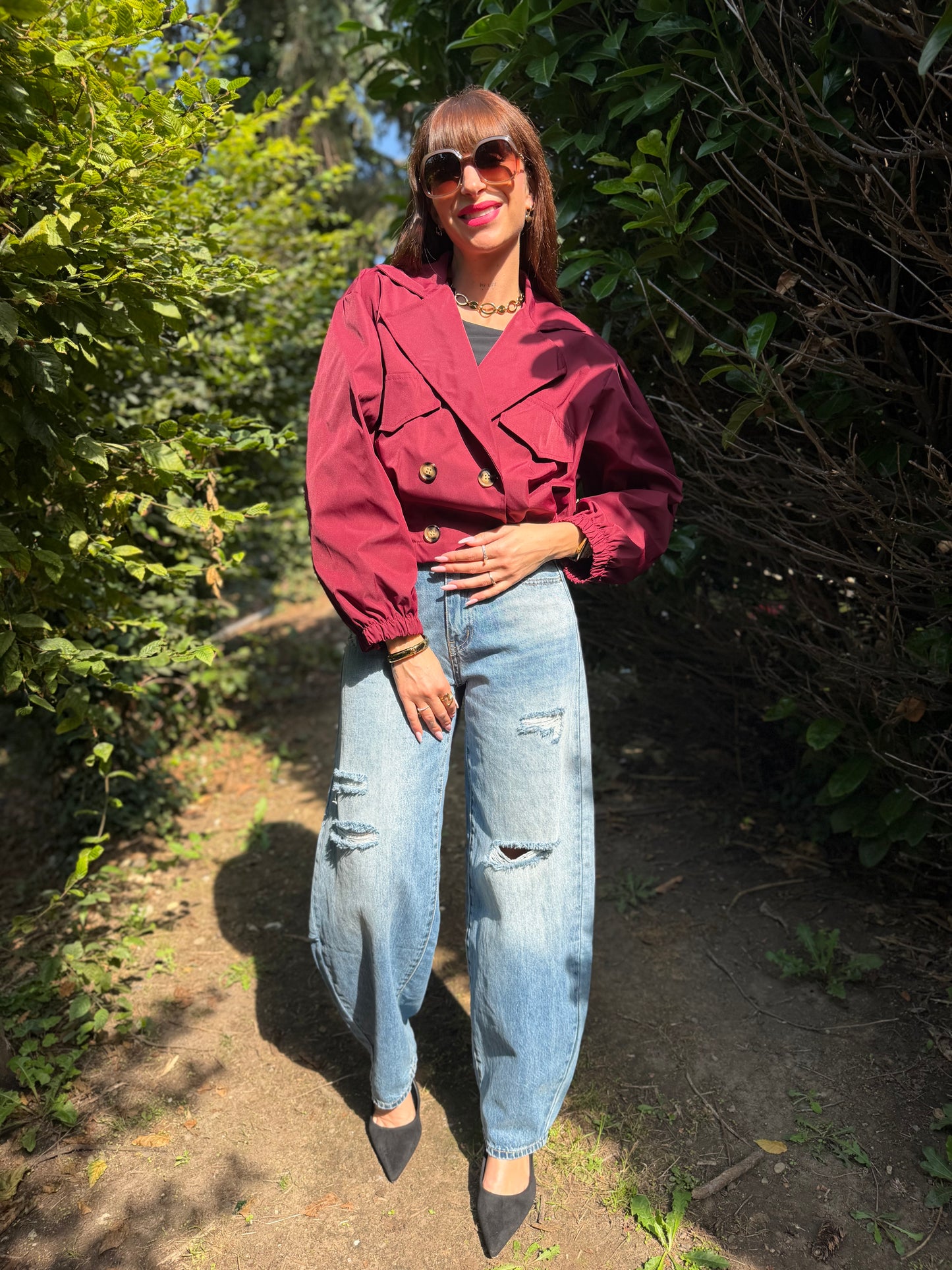 Veste Trench Court Bordeaux
