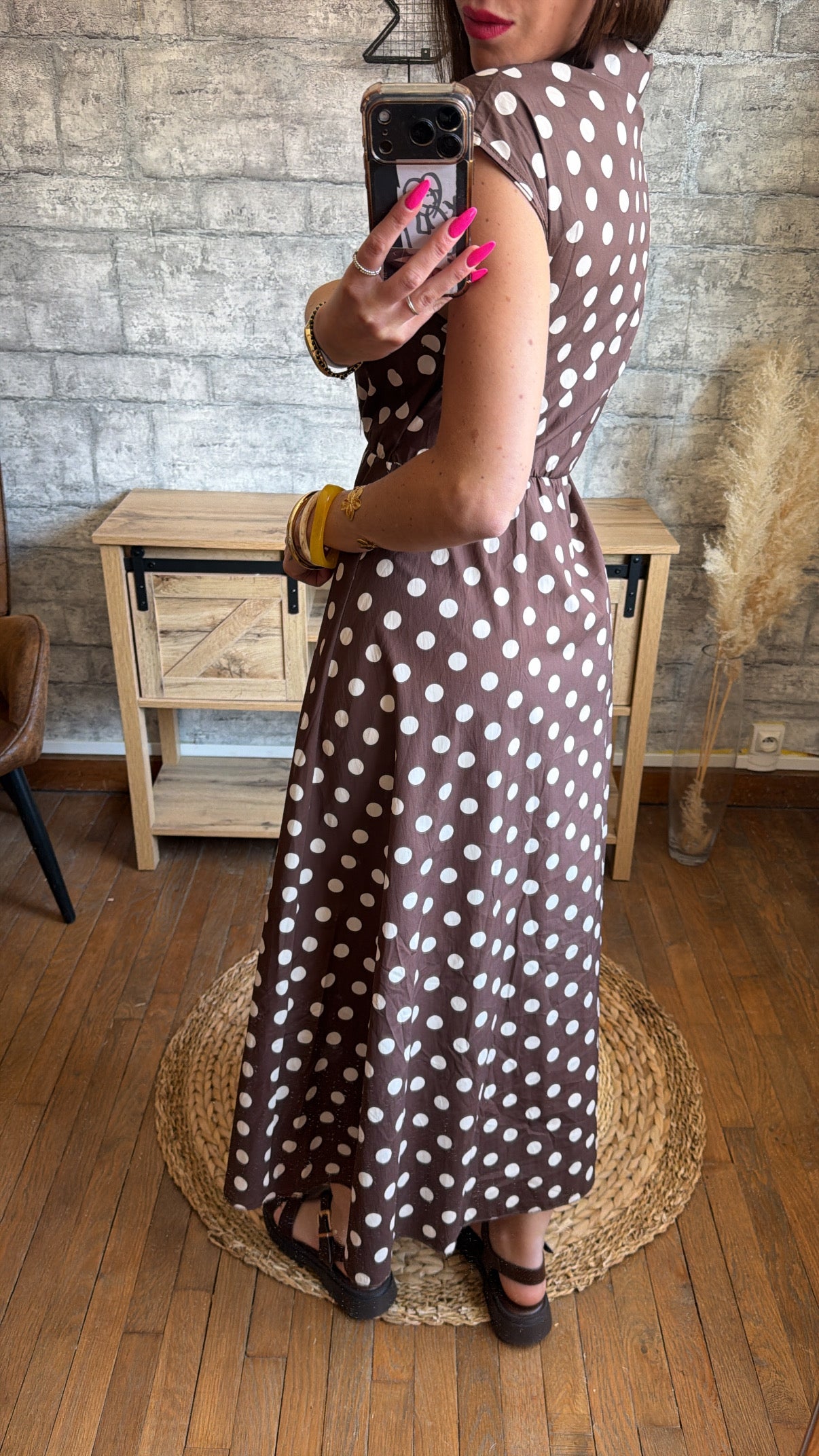Robe Coton Pois Choco