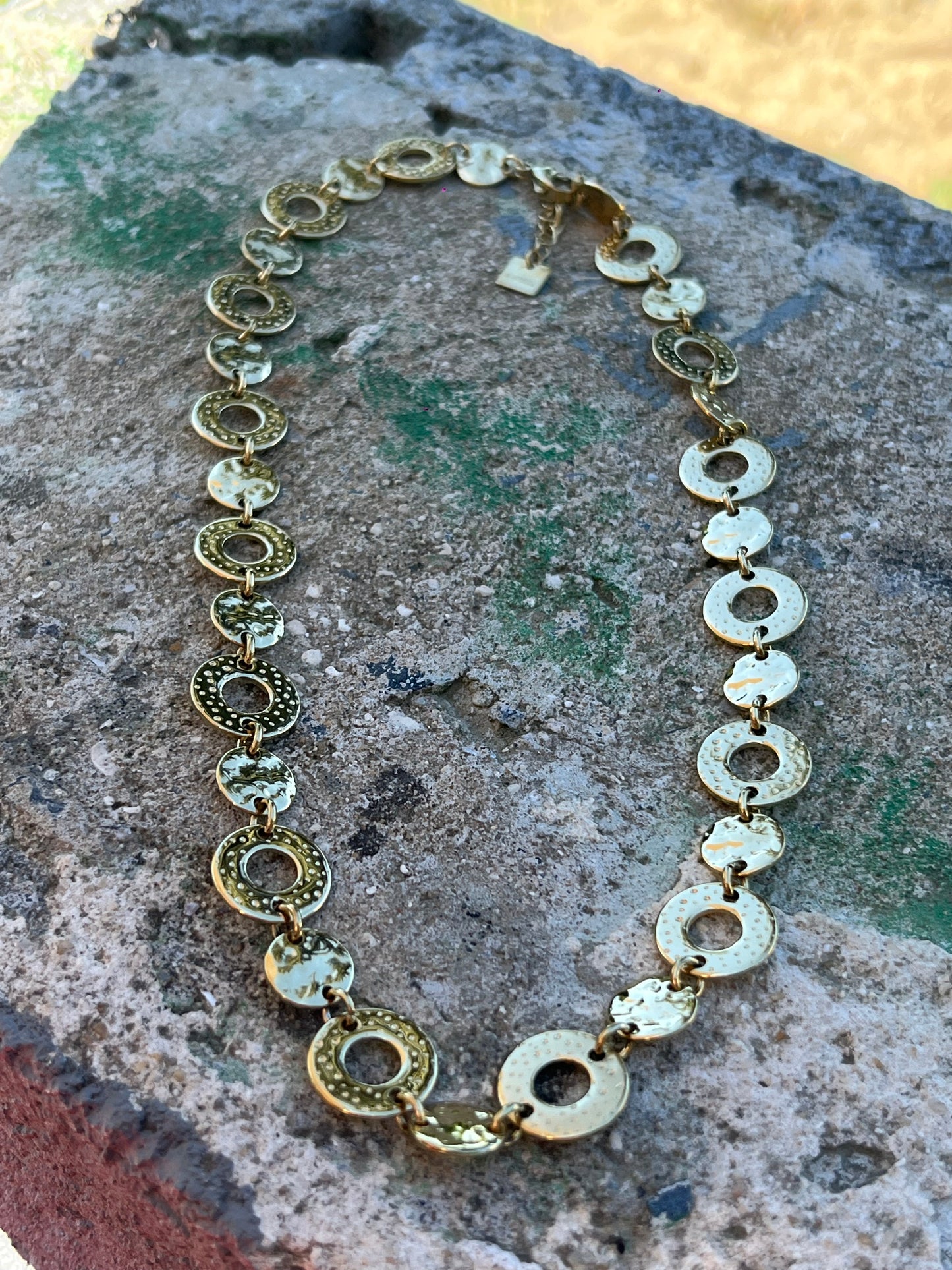 Collier Anneaux Doré
