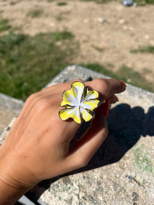 Bague Fleur Jaune