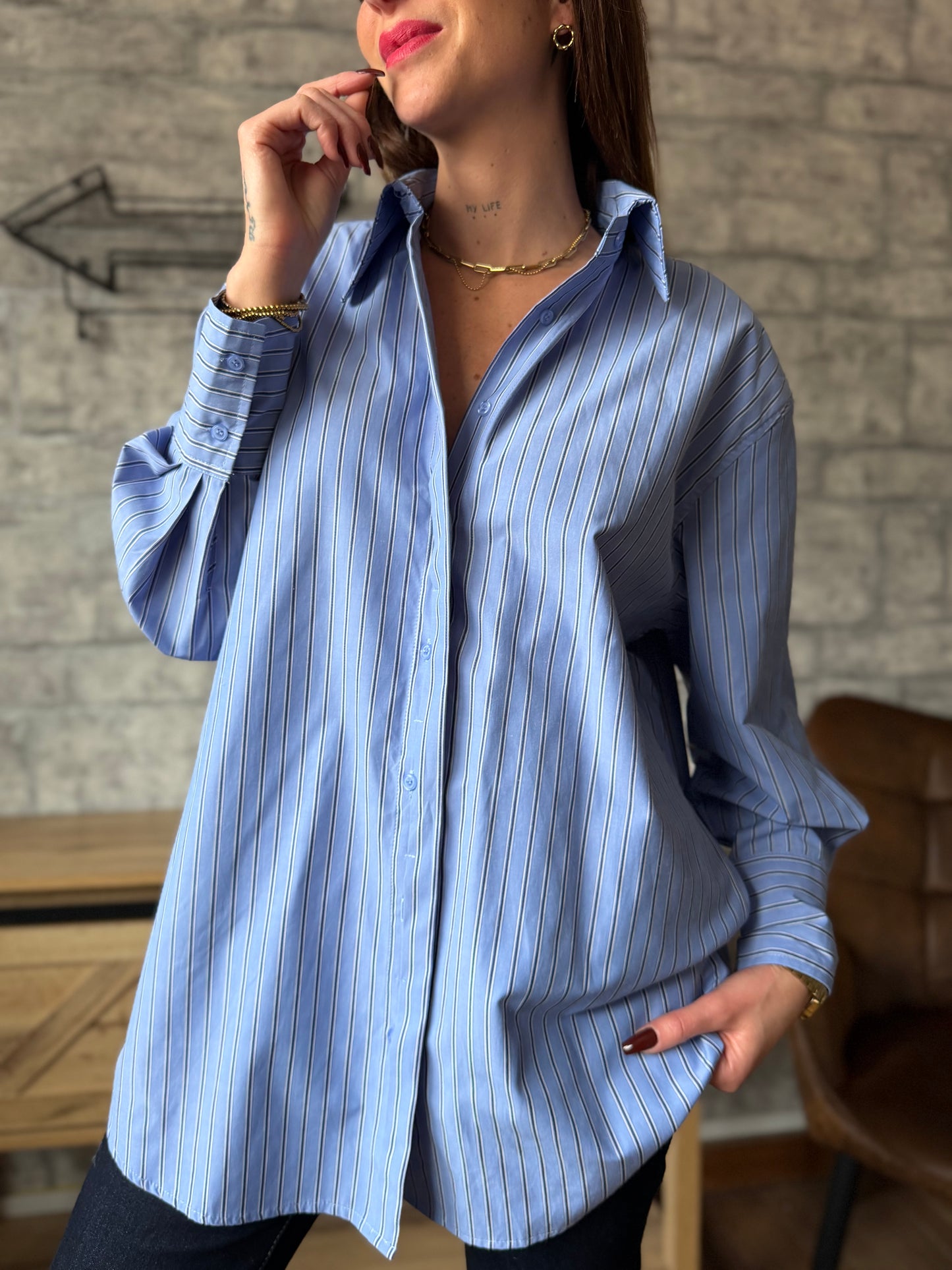 Chemise Cravate Bleu