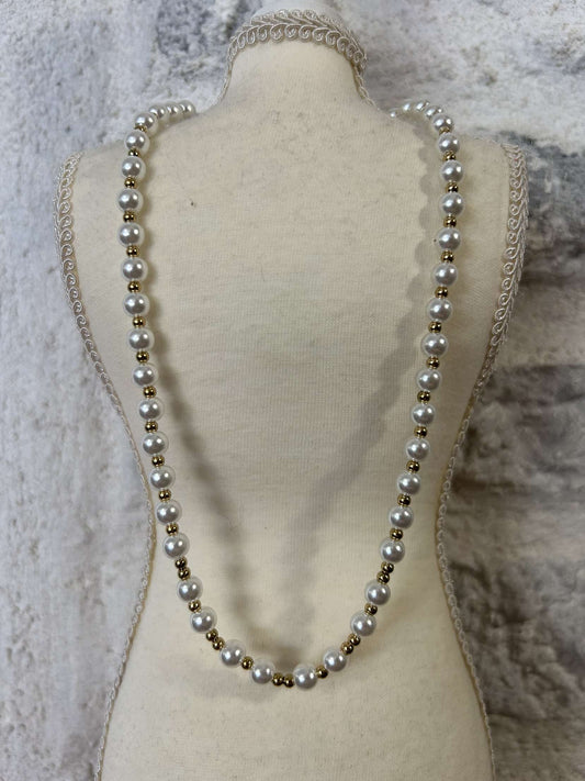 Collier Perles Doré