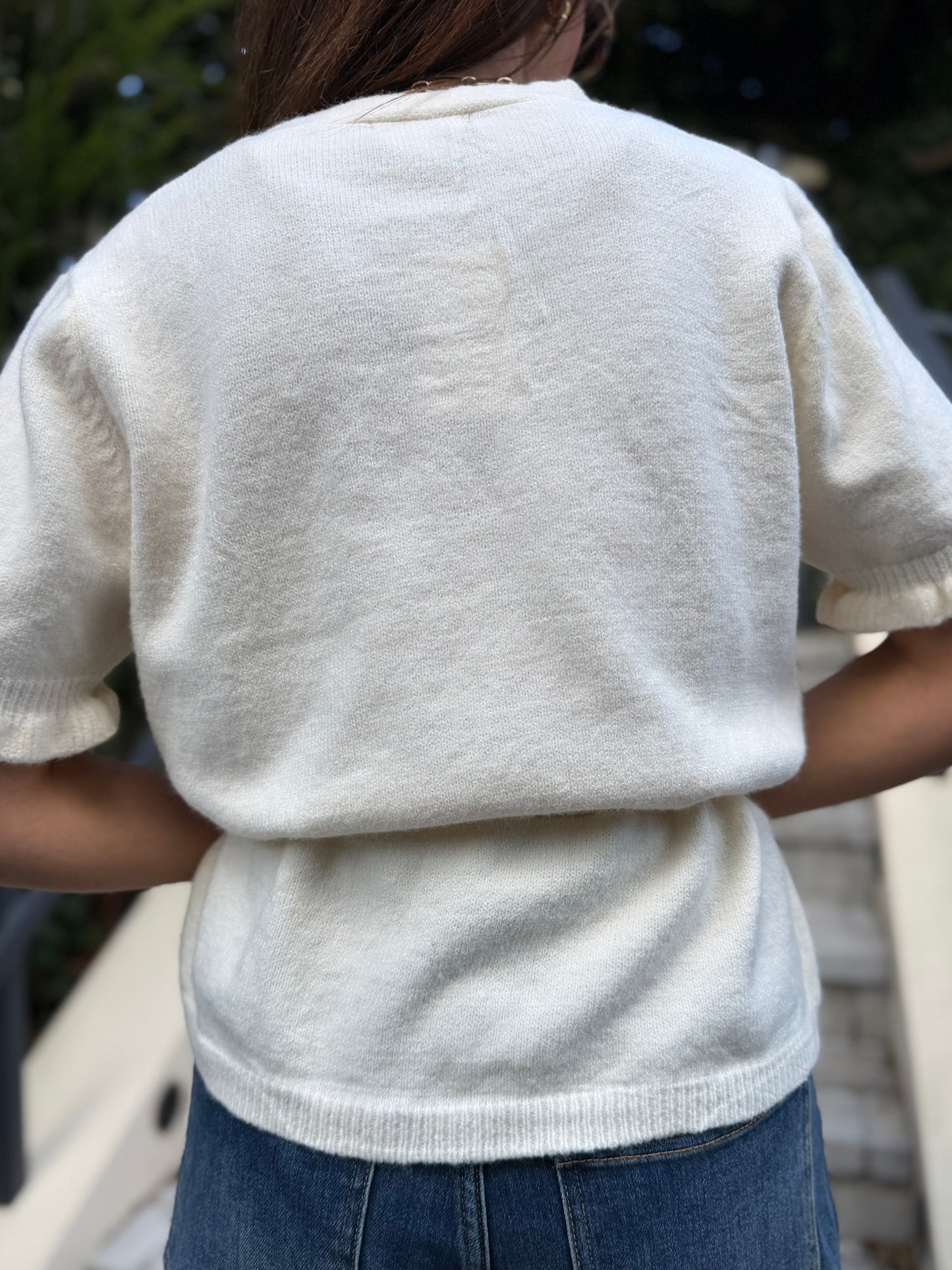 Pull Lacet Écru