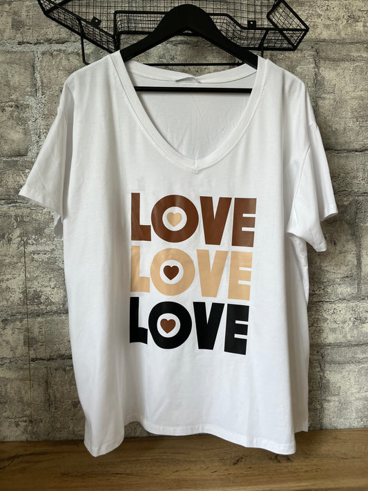 Tee-Shirt Love Blanc Pulpeuse
