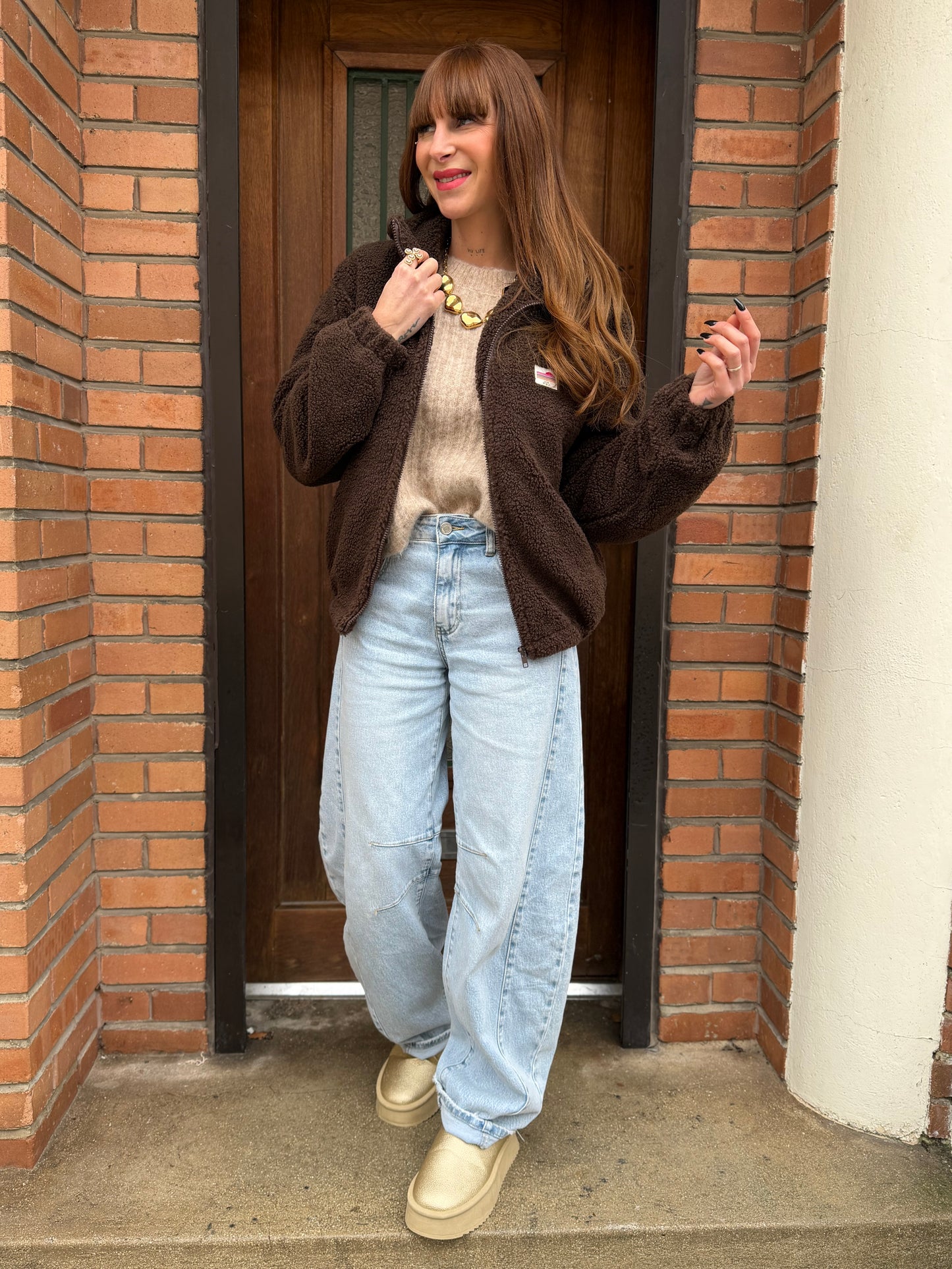 Veste Teddy Chocolat