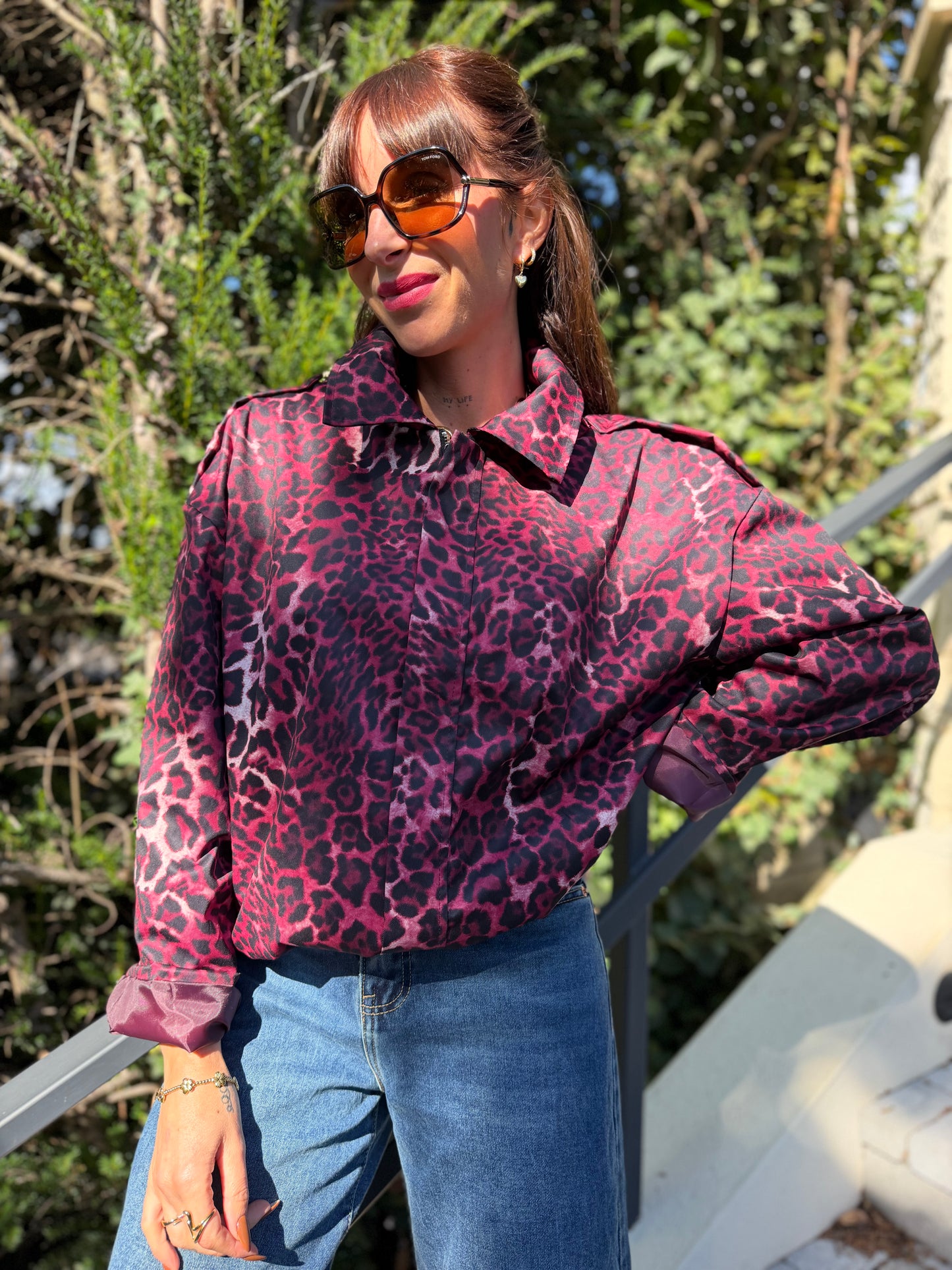 Veste Léopard Fushia