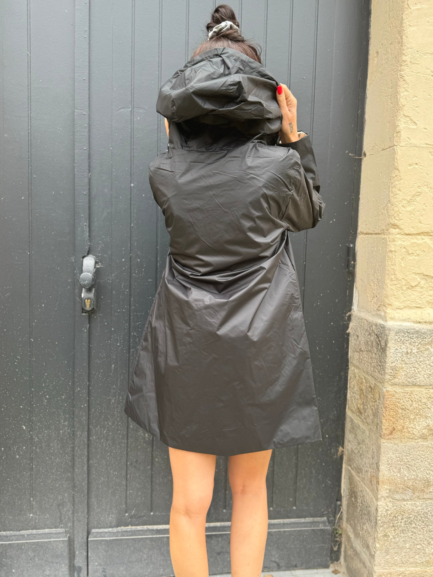 Imperméable Réversible NOUVEAU Noir/Doré