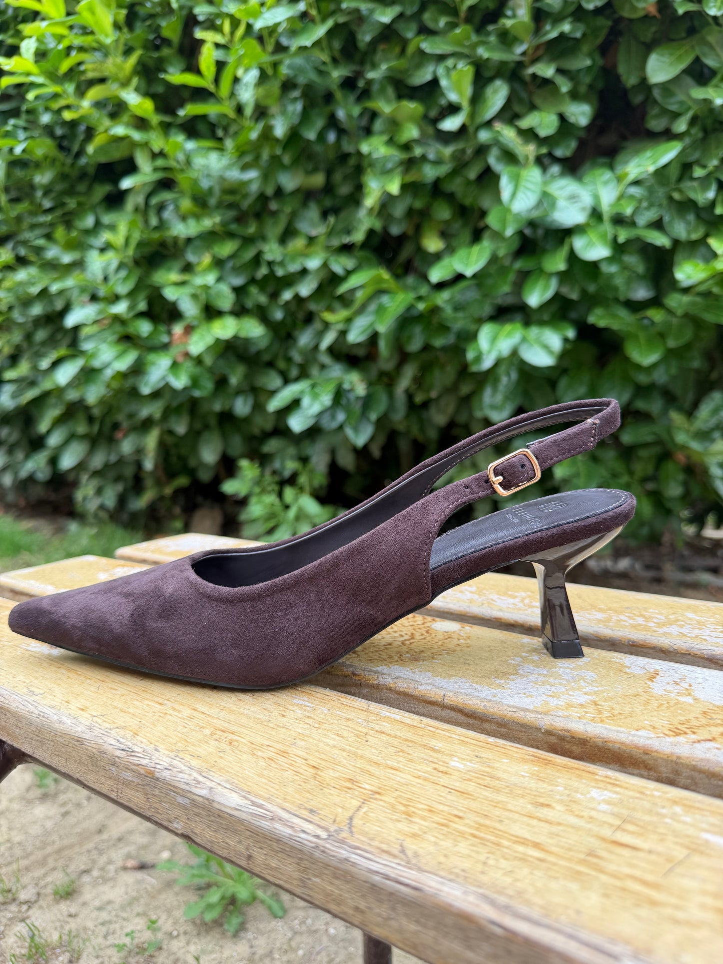 Escarpin Slingback Chocolat