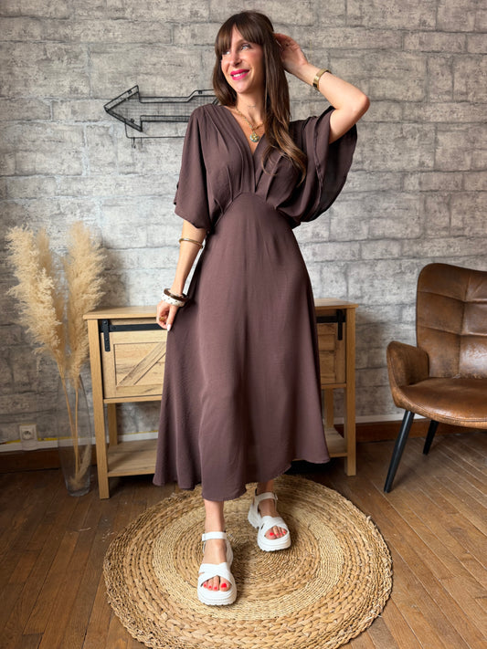 Robe Longue Coline Chocolat