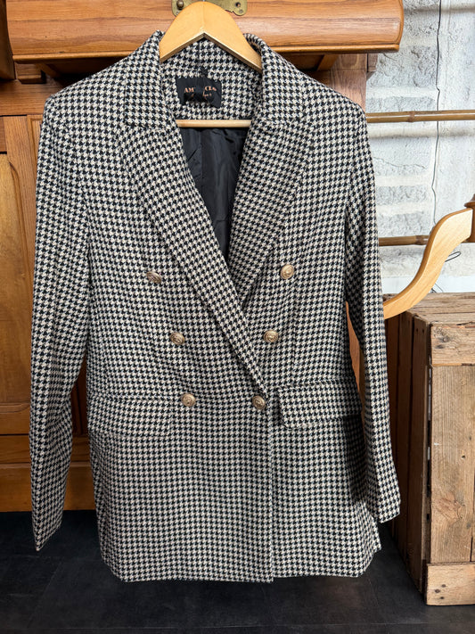 Blazer Carreaux Noir (taille L)