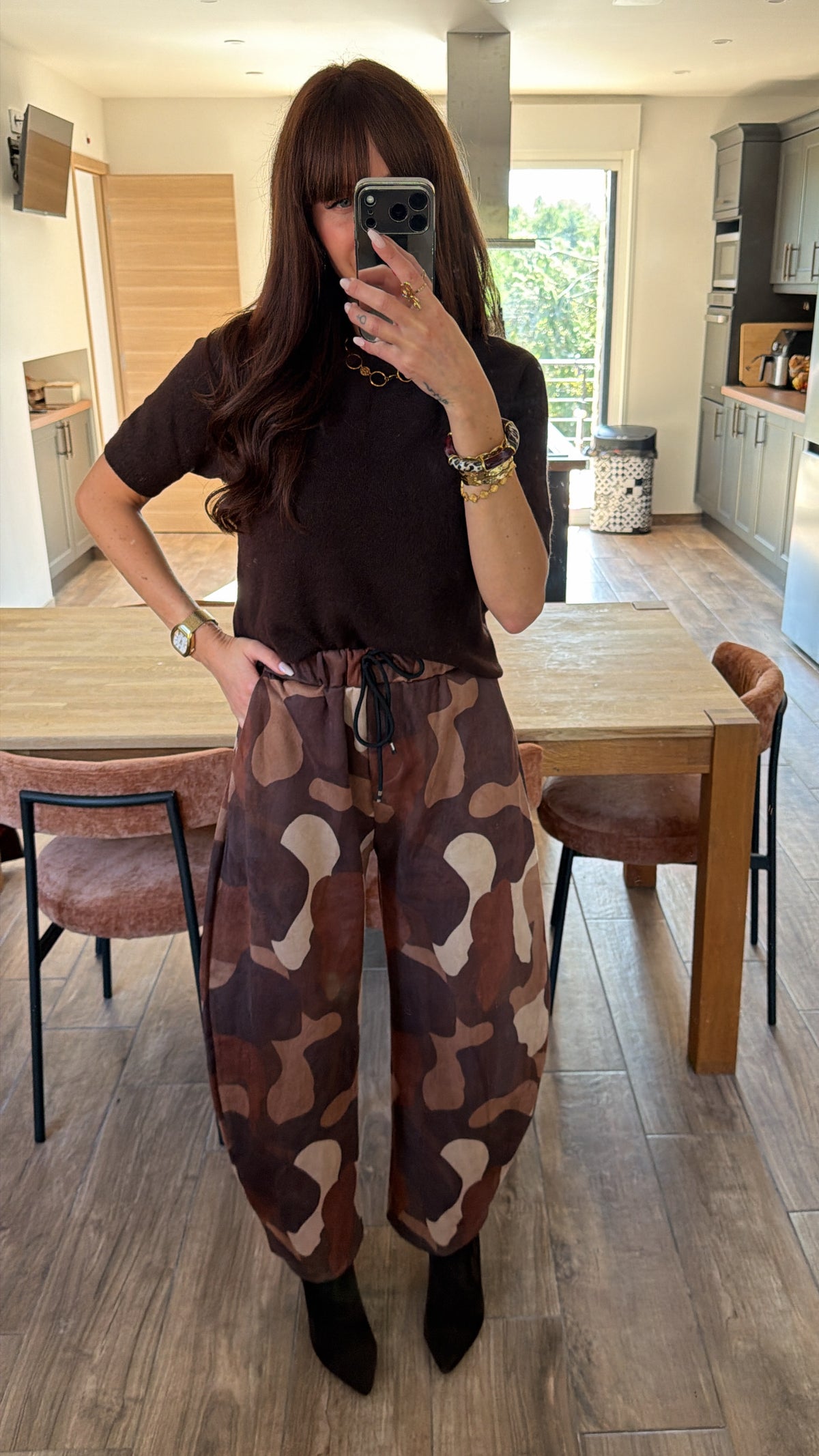 Pantalon Ballon Camo Chocolat
