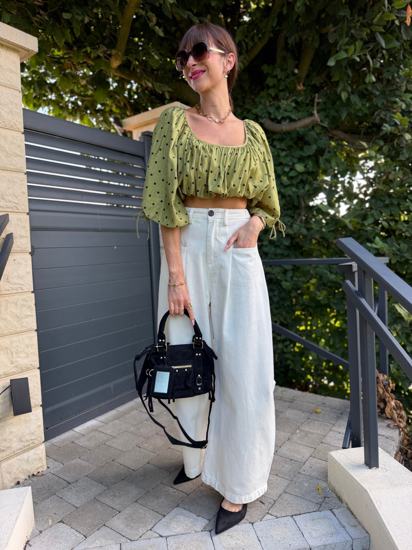 Crop Top Vert olive