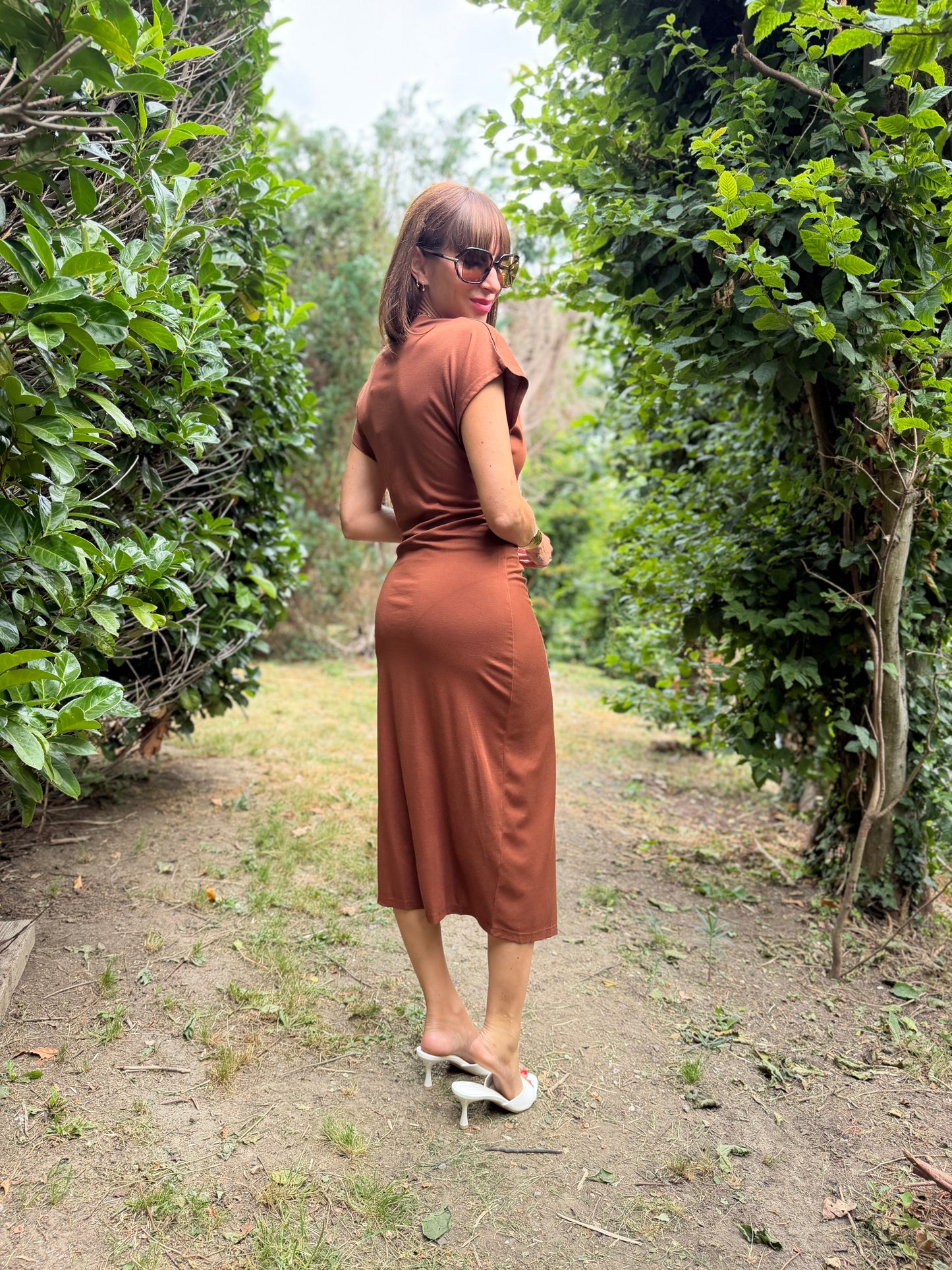 Robe Longue Noeud Marron