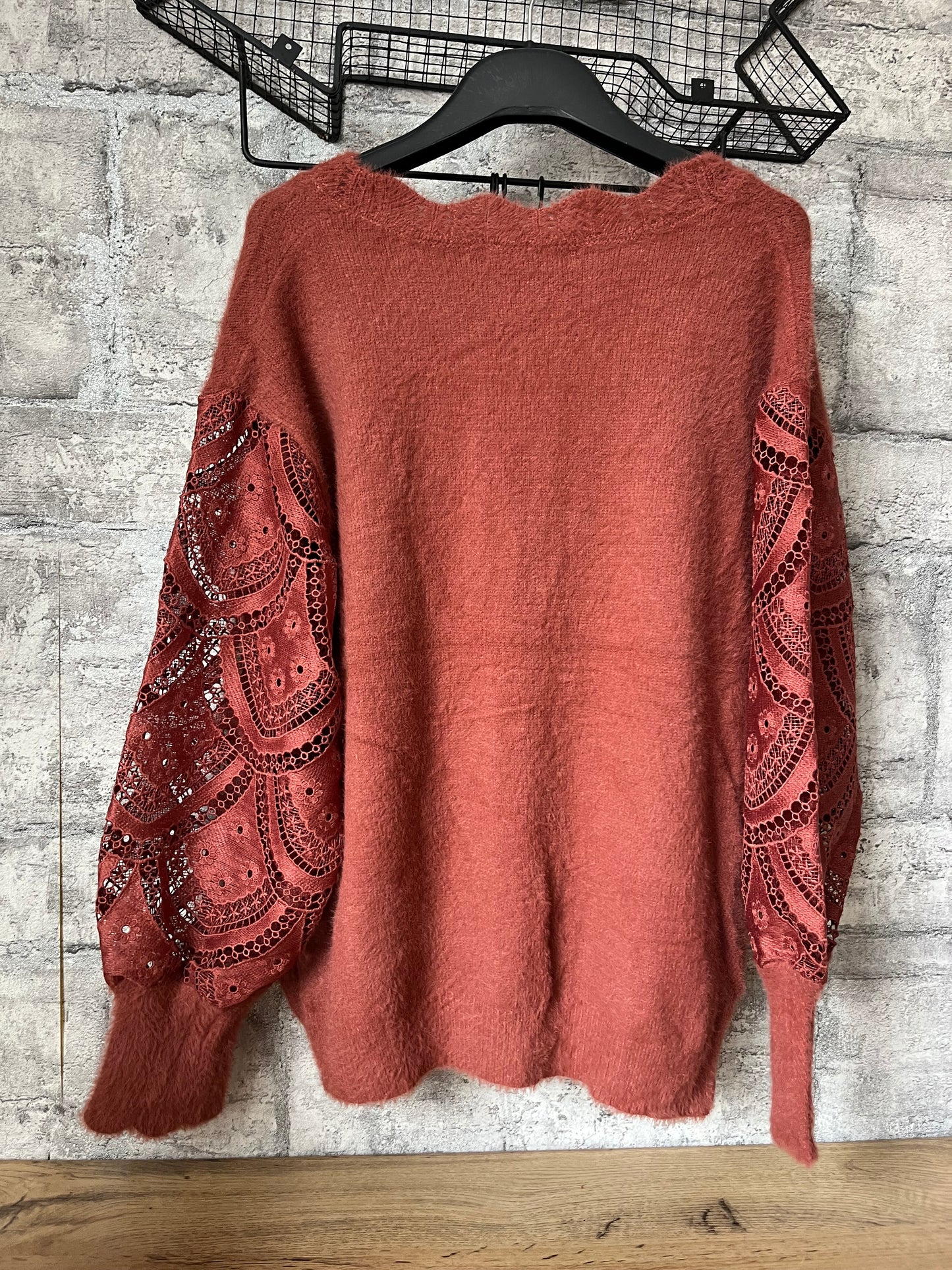 Pull Moumoute Vieux Rose Pulpeuse