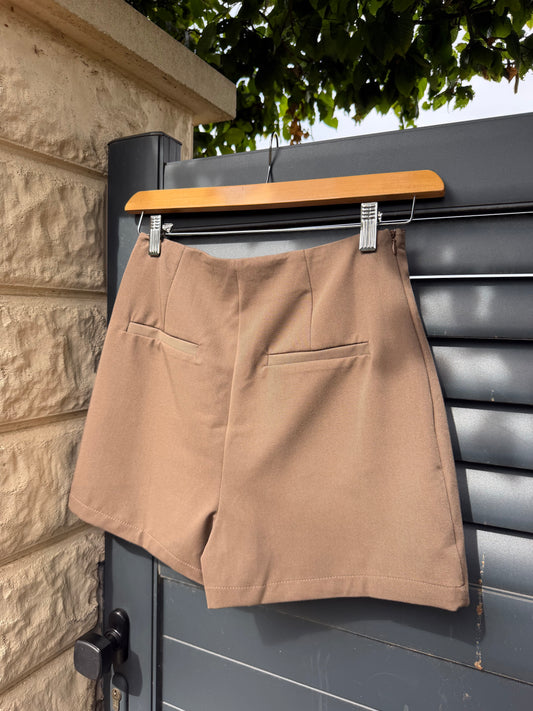 Jupe-Short Unie Marron