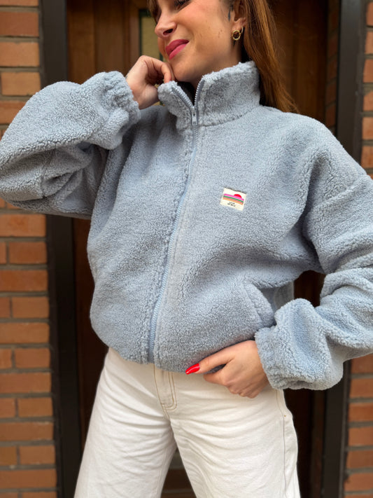 Veste Teddy Bleu Ciel