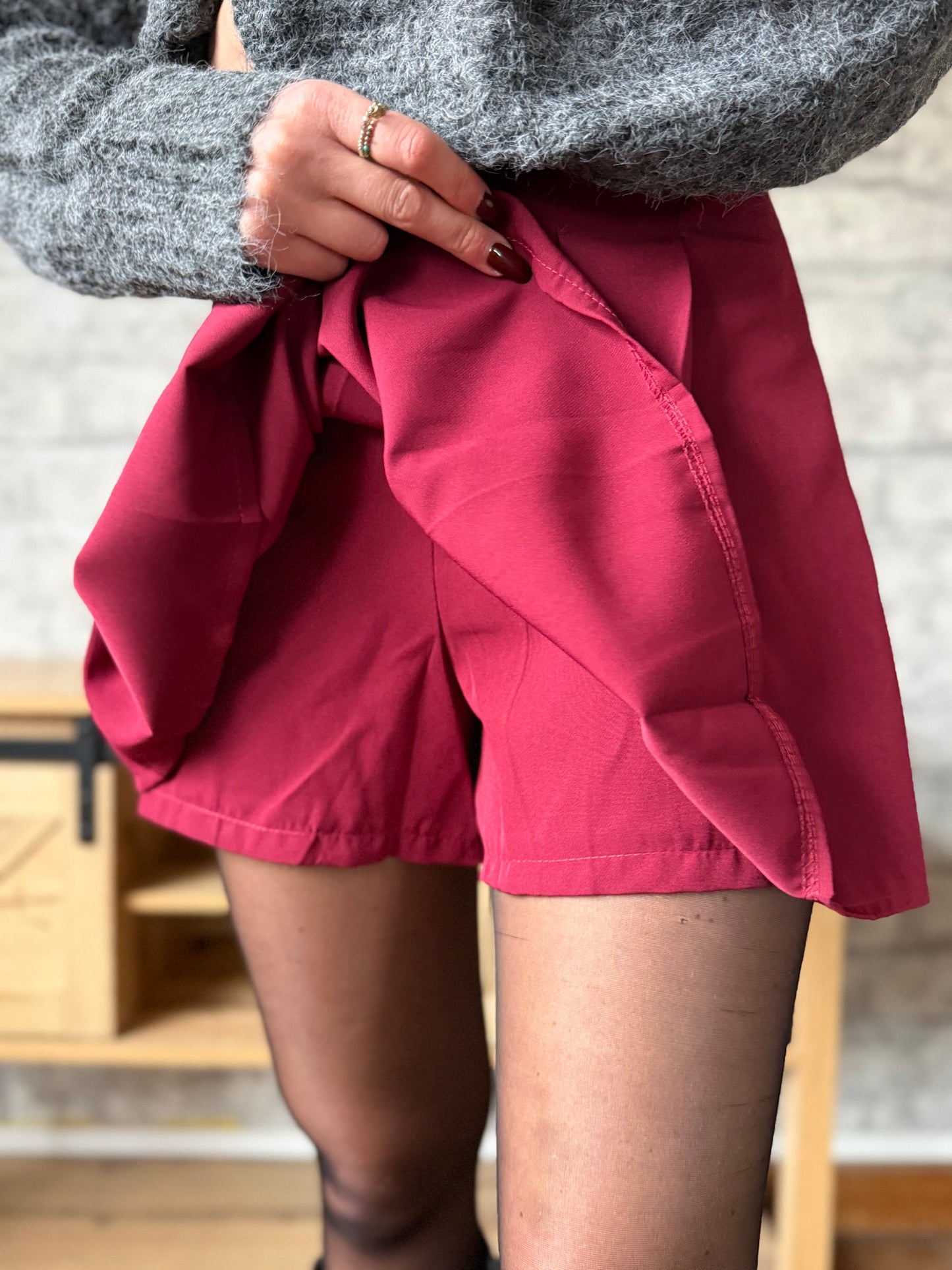 Jupe Short Bordeaux