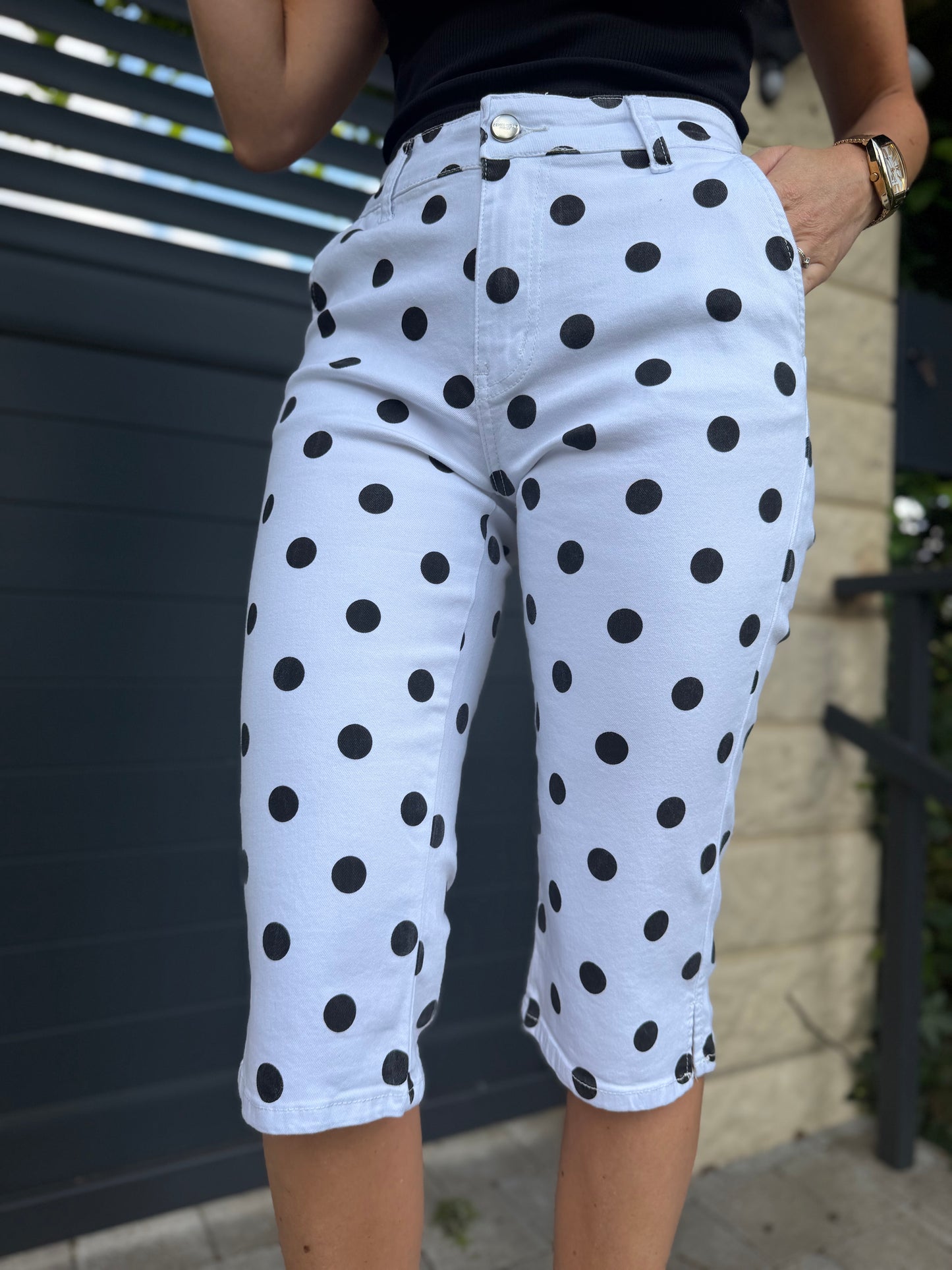 Capri Blanc Pois Noir