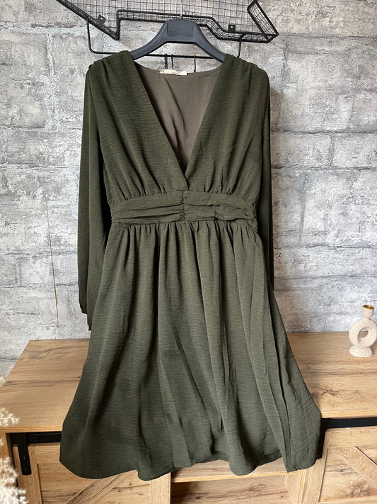Robe Unie kaki Pulpeuse