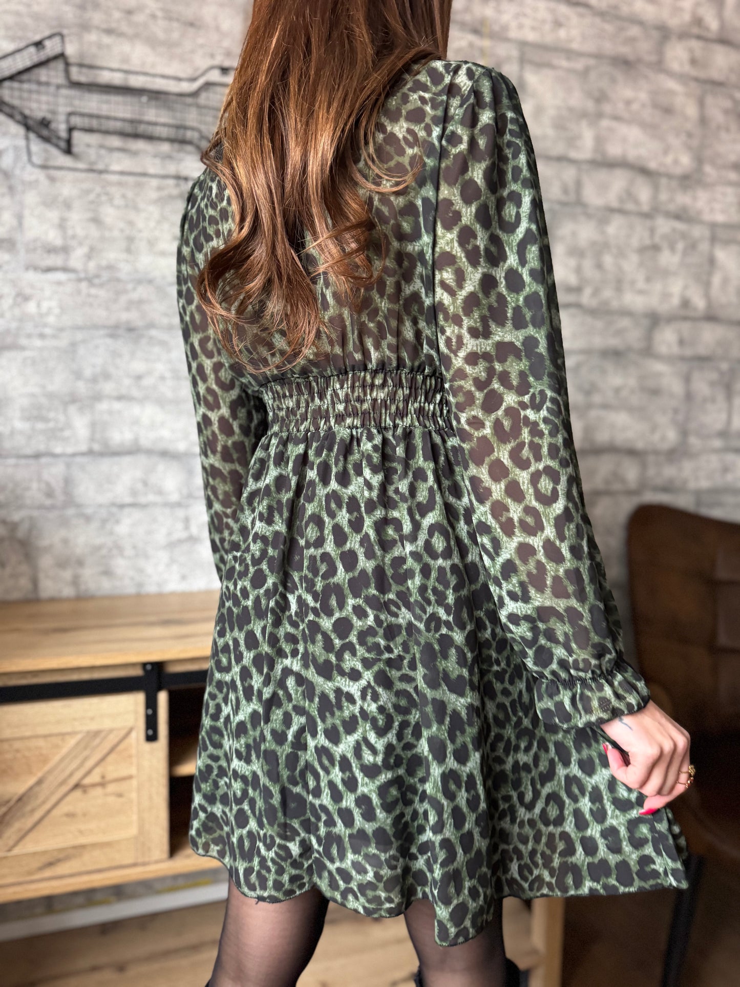 Robe Julia Léopard Kaki