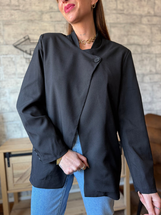 Blazer Asymétrique Noir