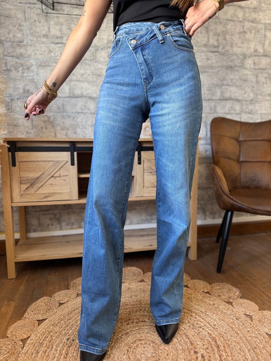 Jean’s Asymétrique Wide Extra Long