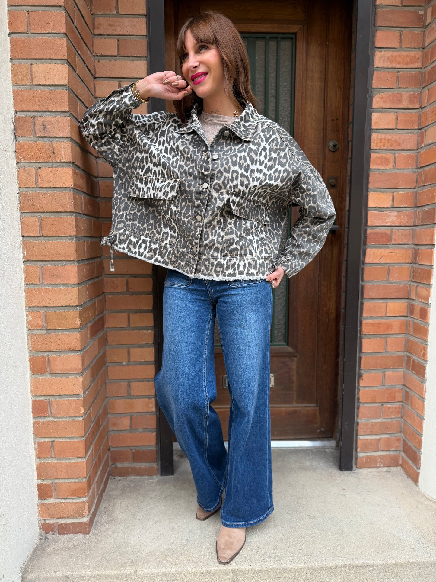 Veste Jean’s Léopard