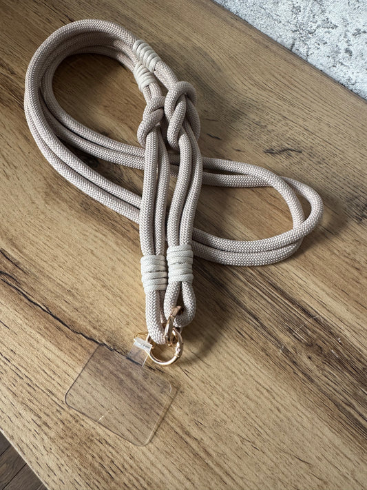 Cordon Téléphone Noeud Taupe