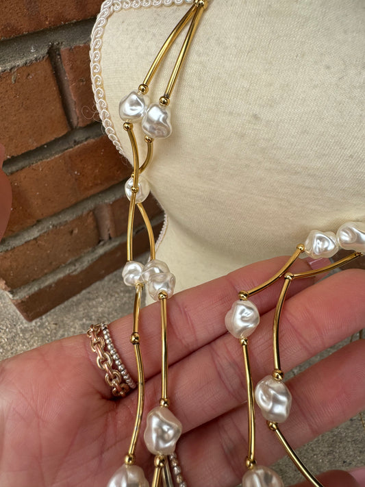 Collier Double Perles