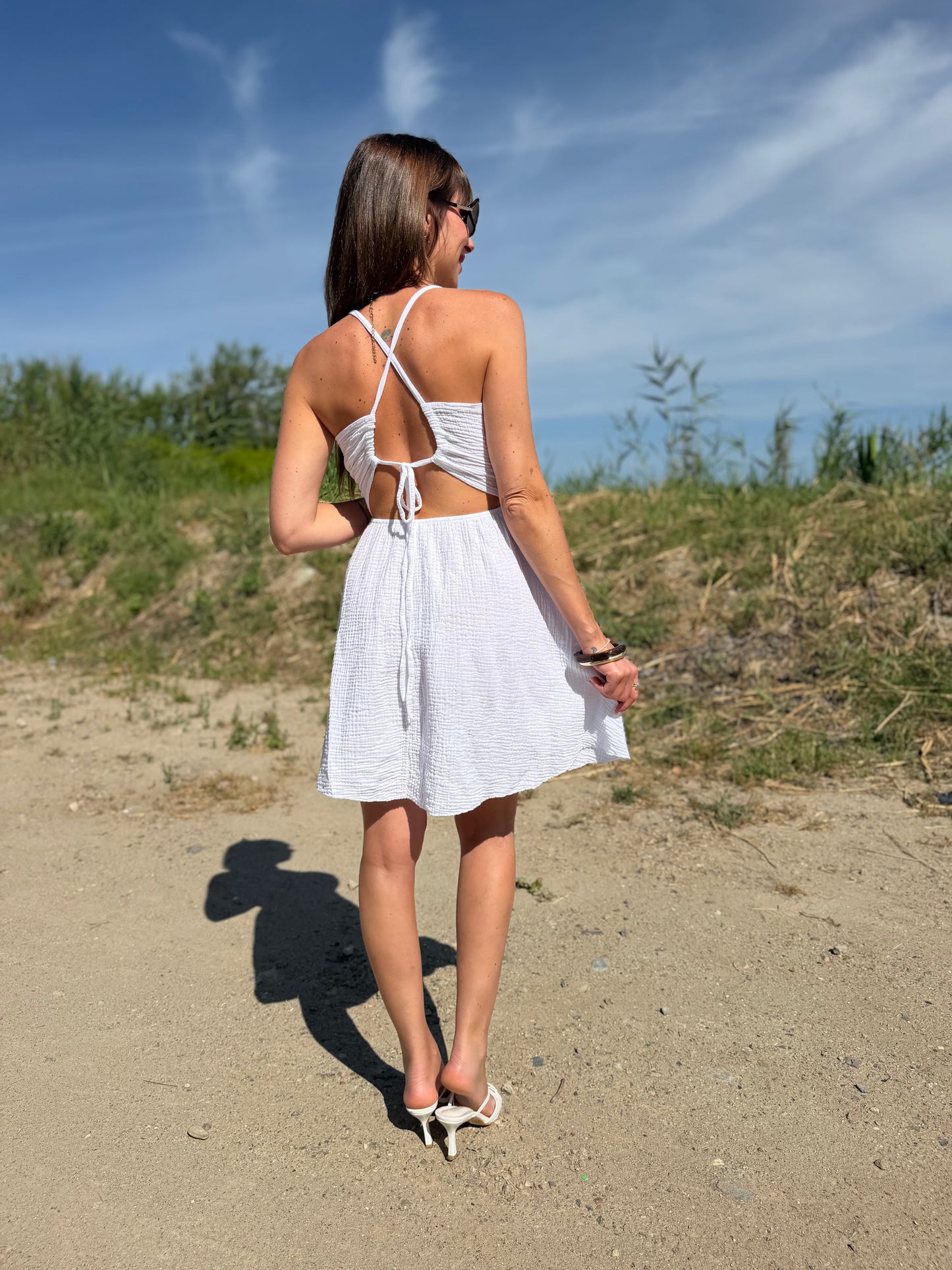 Robe Dos Croisé Blanc