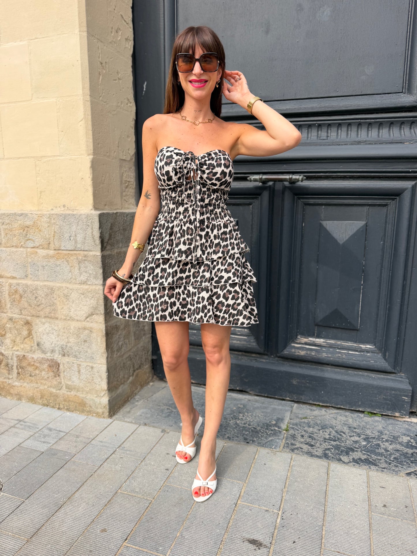 Robe Bustier Léopard