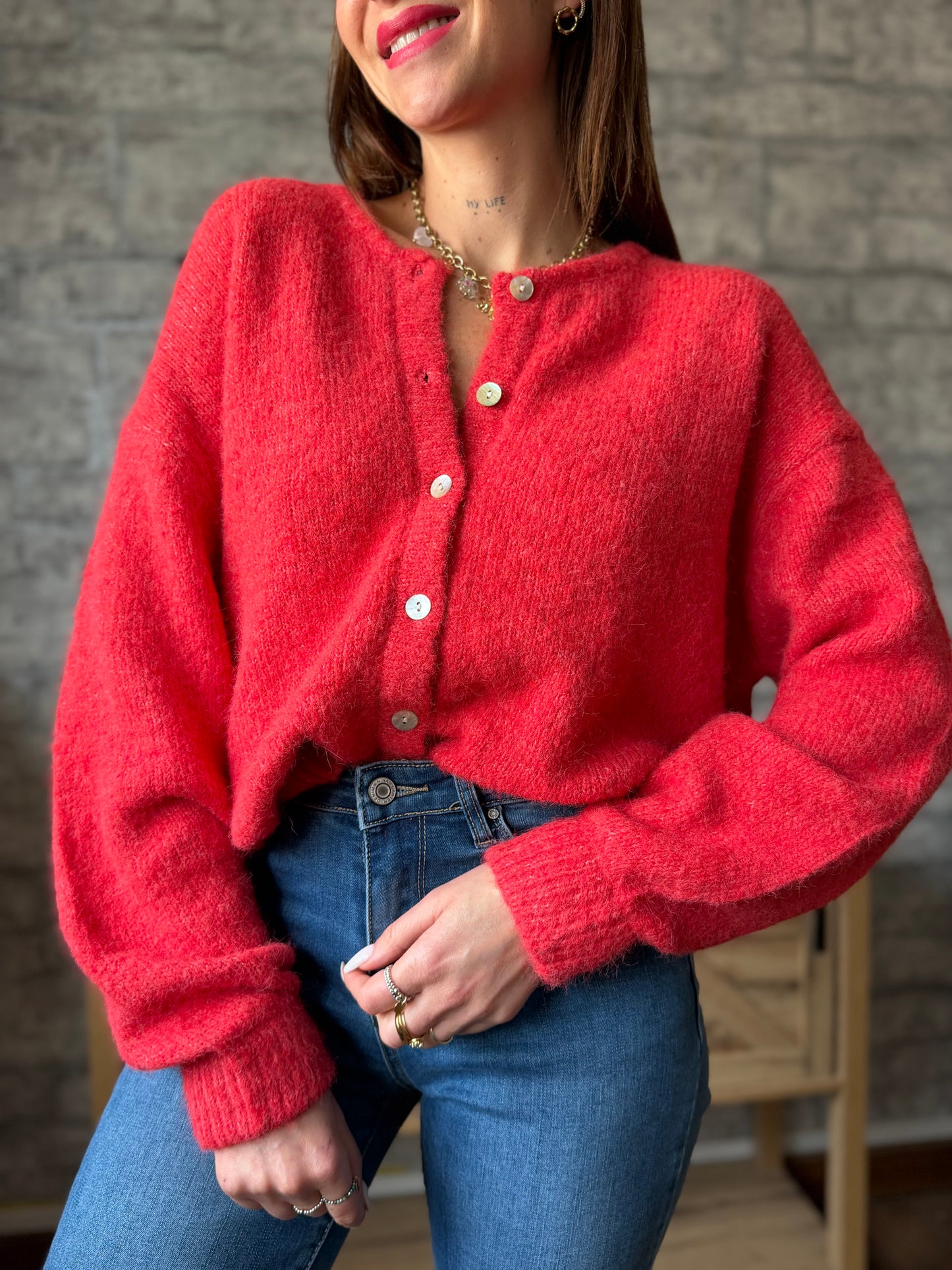 Gilet Elliot Framboise
