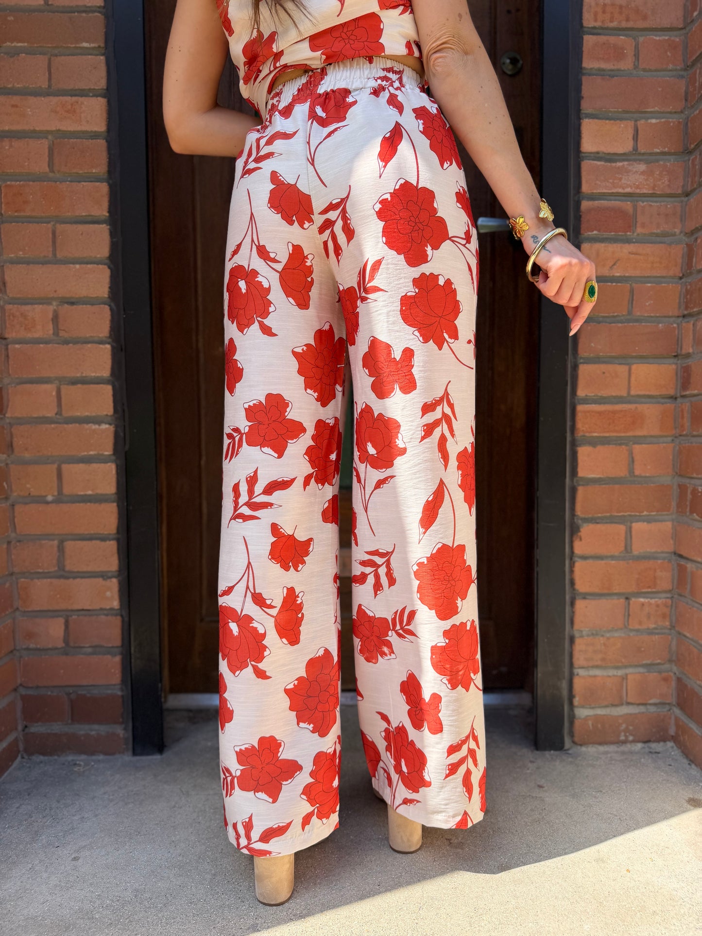Pantalon Imprimé Terracota