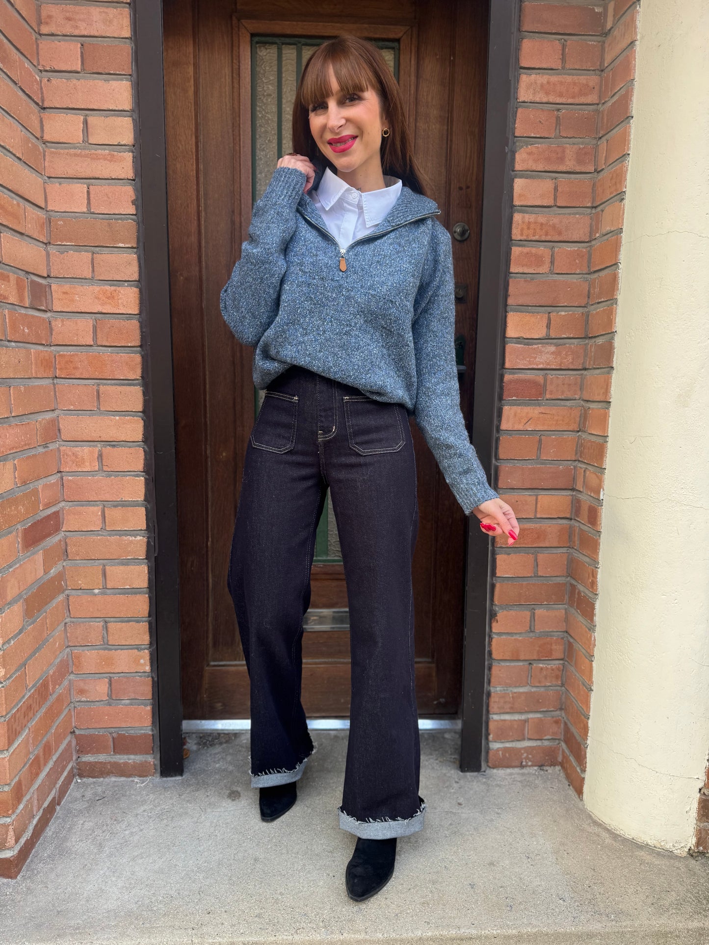 Pull Camionneur Bleu