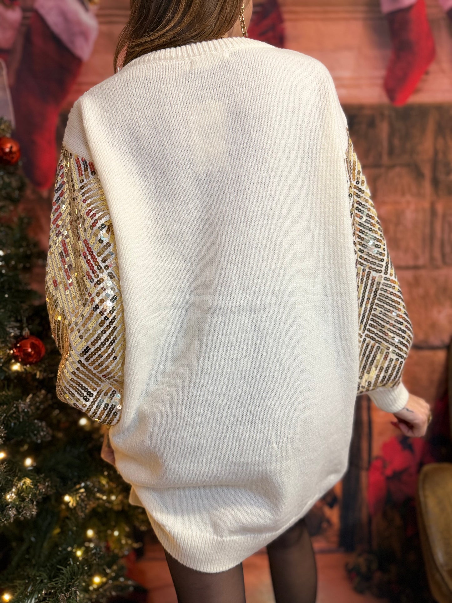 Robe Pull Pampille Écrue