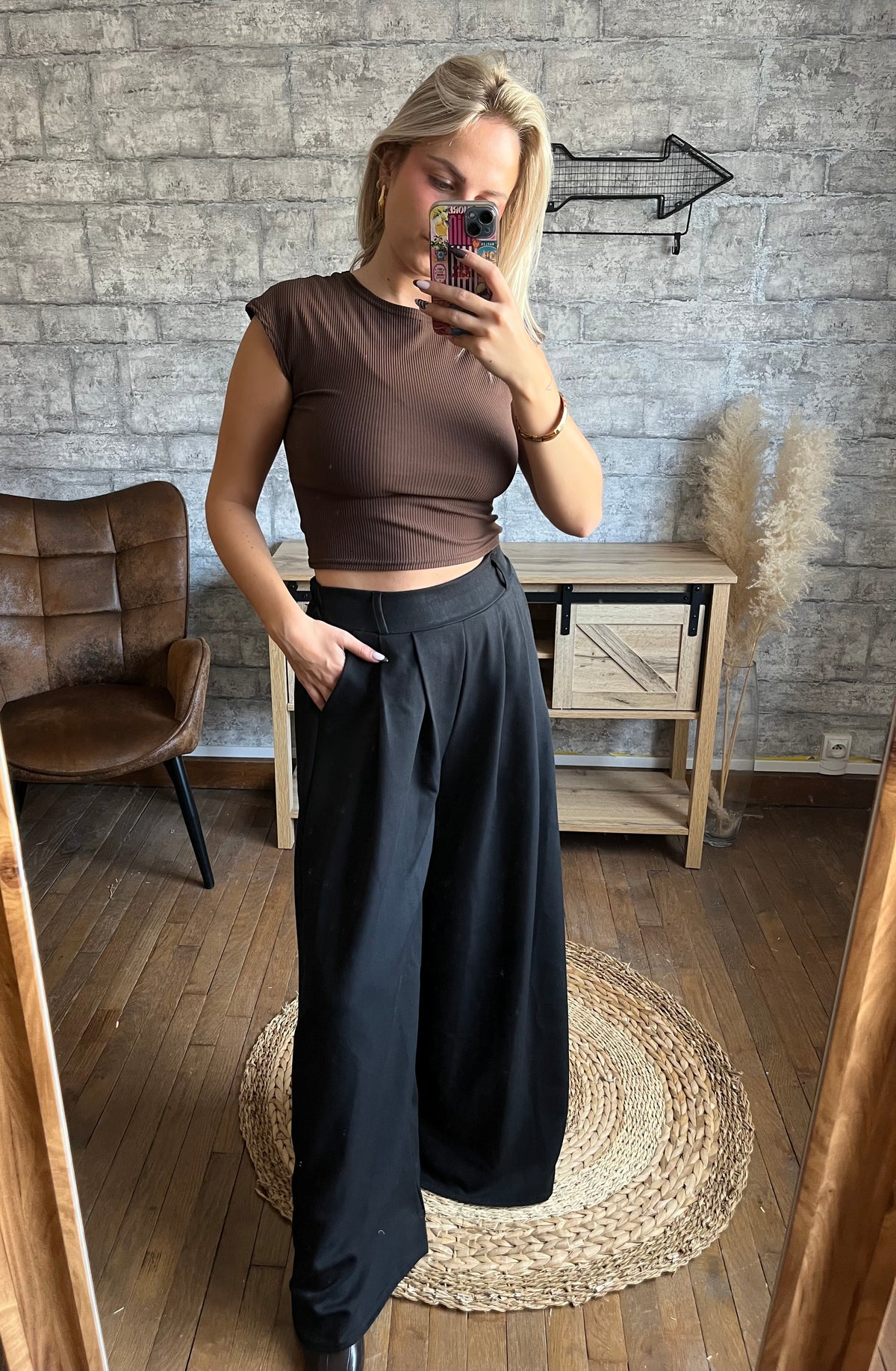 Pantalon Palazzo Noir