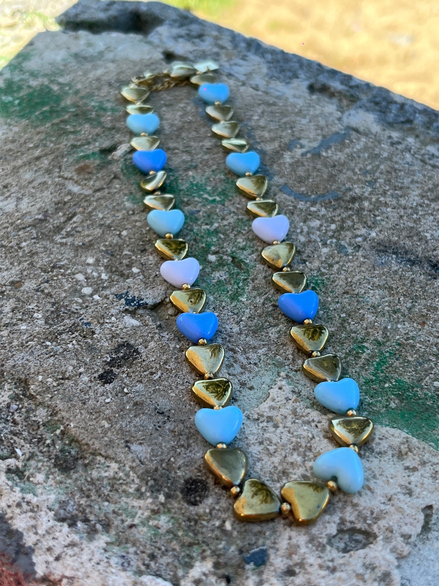 Collier Cœur Bleu