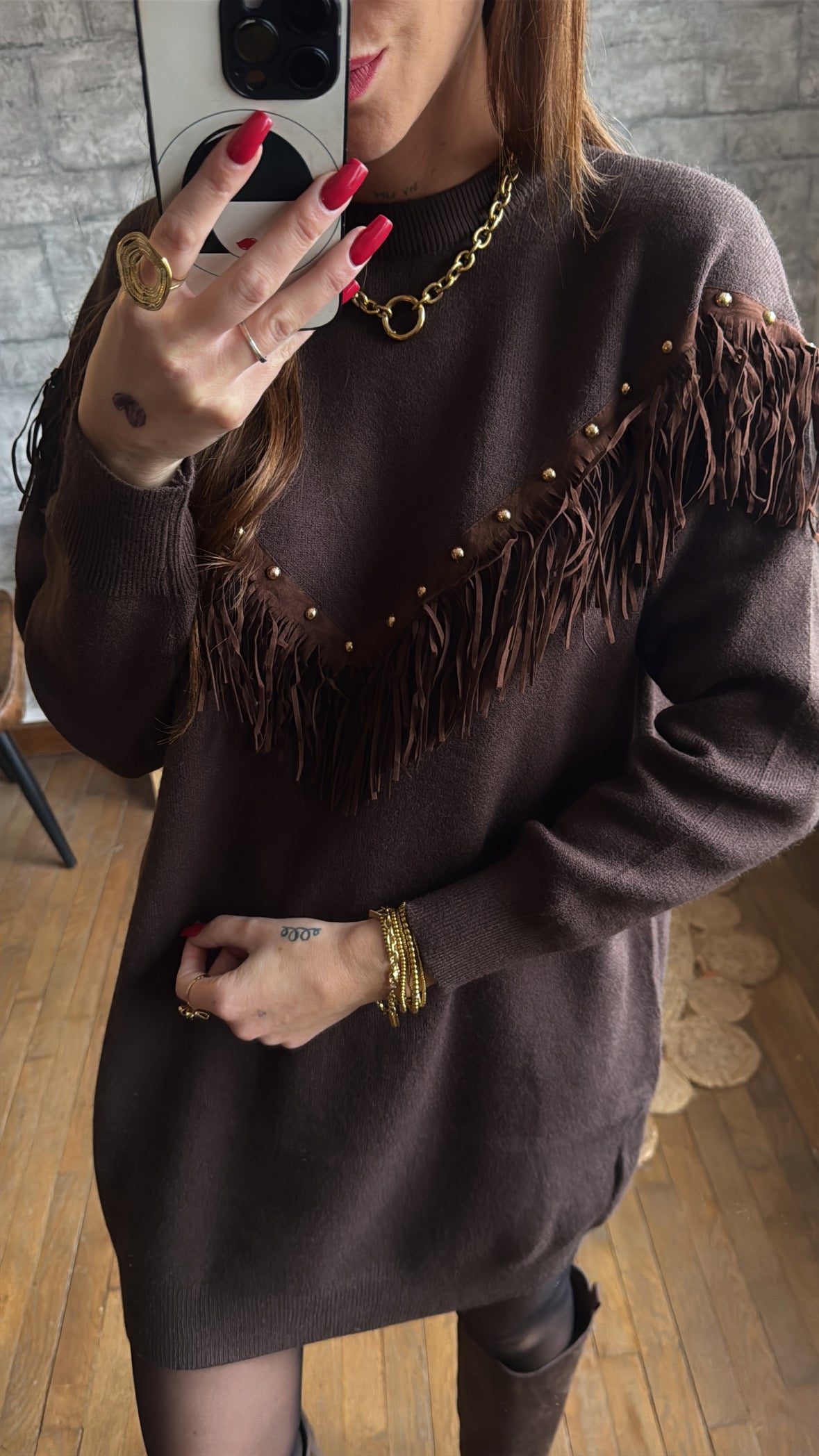 Robe Pull Franginette chocolat