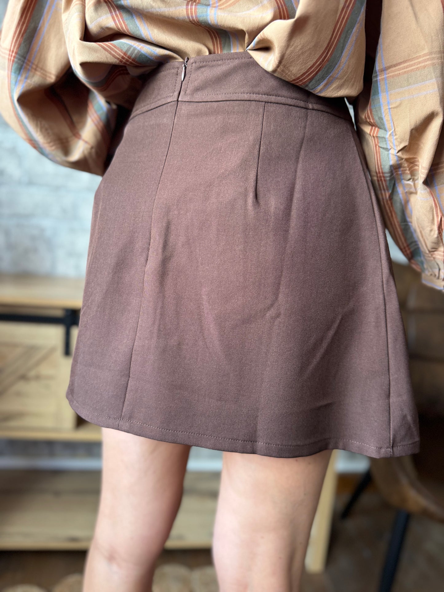 Jupe Short Tania Chocolat