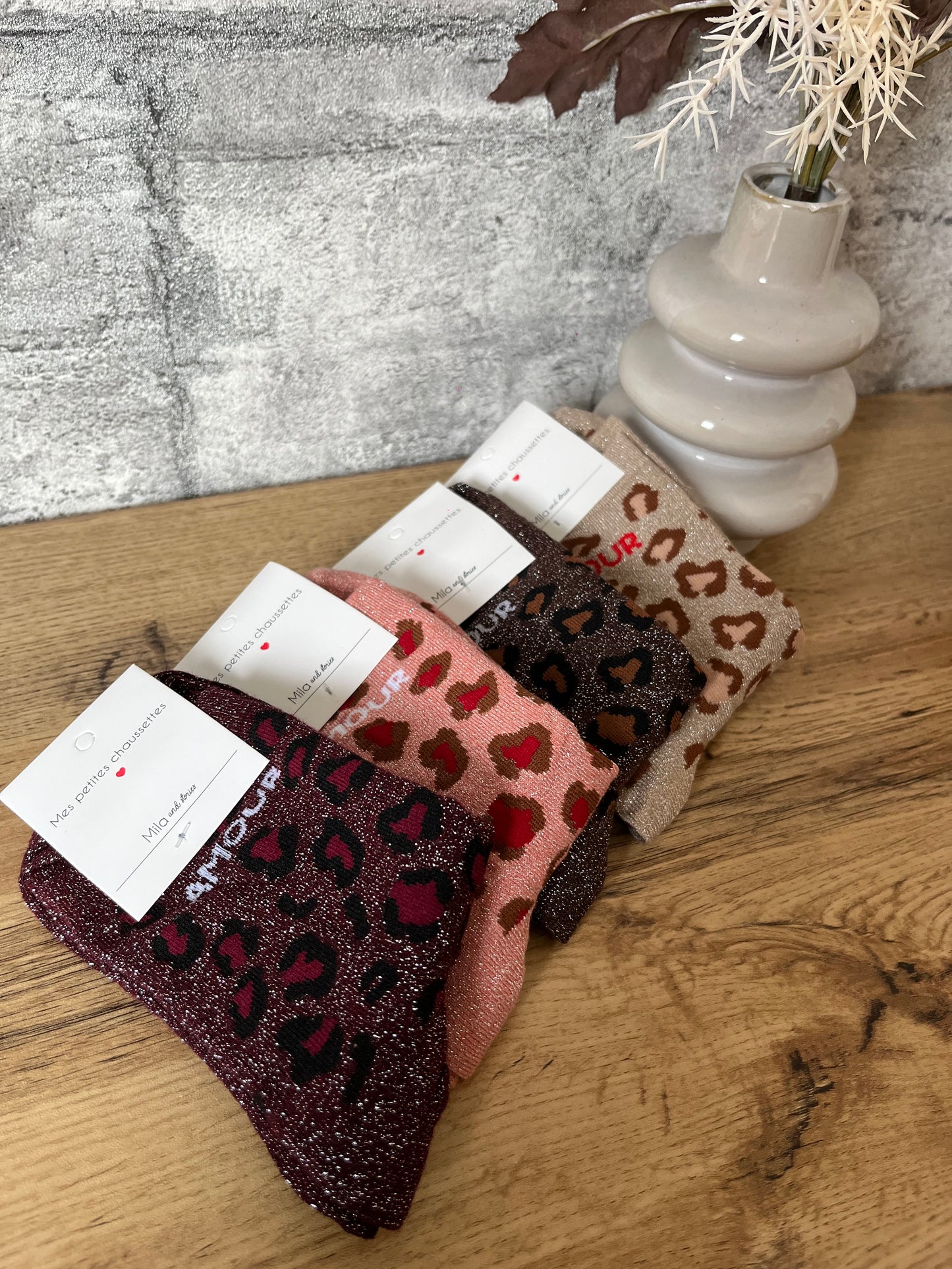 Chaussettes Léopard Amour