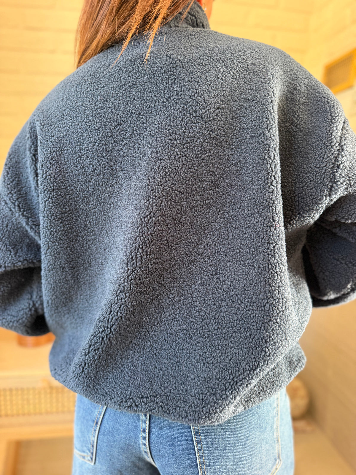 Veste Teddy Bleu Marine
