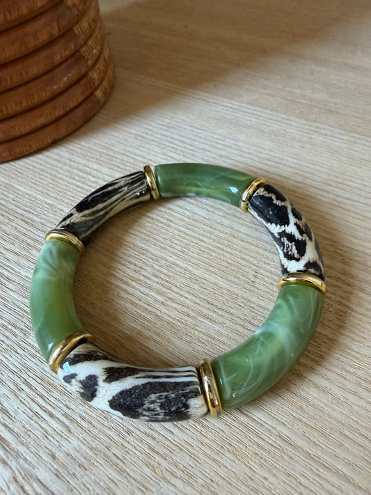 Bracelet Léopard Kaki